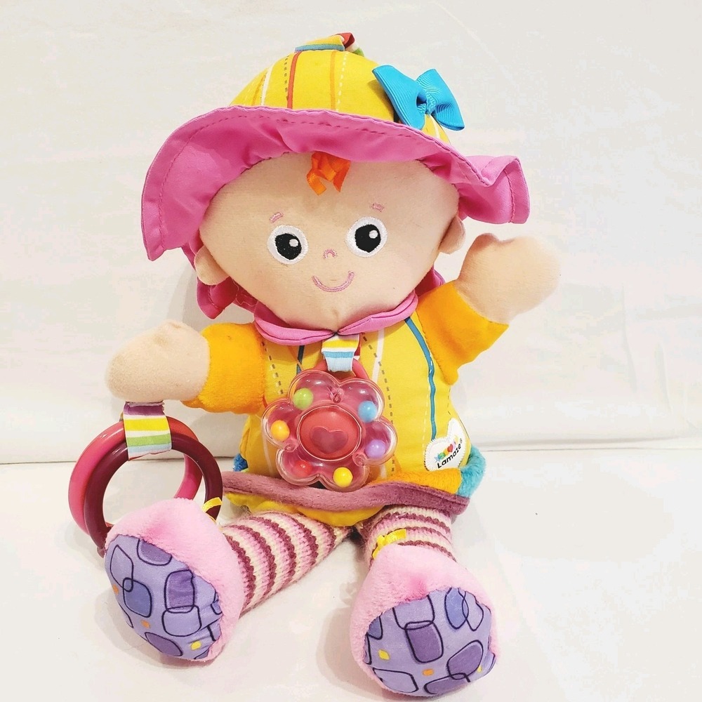 Tomy Lamaze Plush Doll Crinkles Rattles Developmental Toy 12"